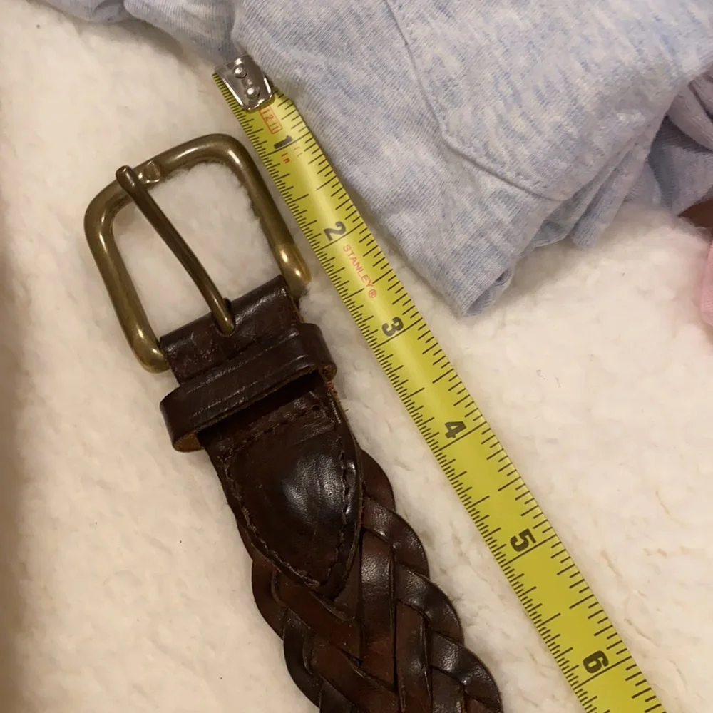 Banana Republic Brown Leather Belt with Gold Buckle